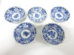 古伊万里　染付　豆皿　5客